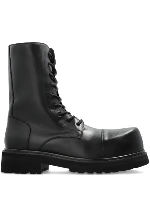 VETEMENTS Stomp leather combat boots Black UH76BT800B