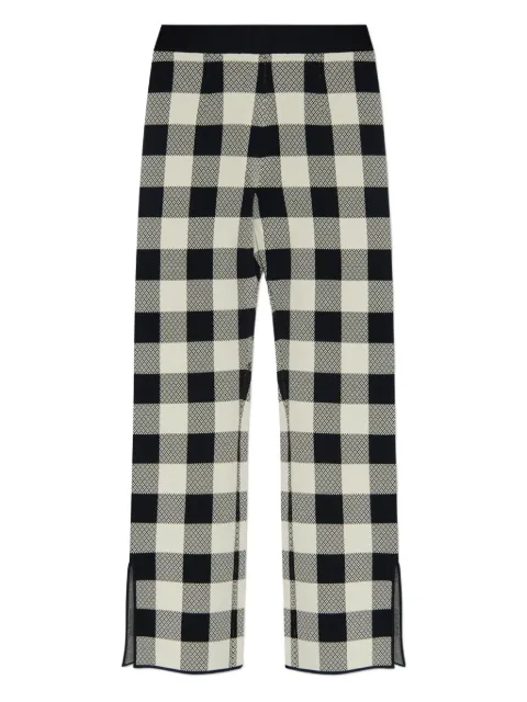 Posse gingham-check cropped trousers White PS1558