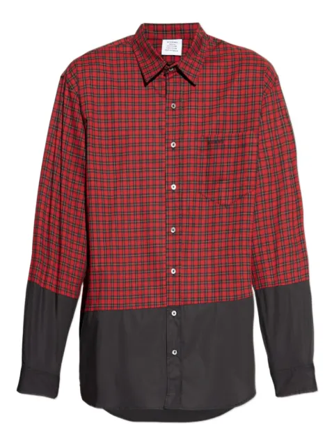 VETEMENTS checked two-tone shirt Red UH76SH630RB