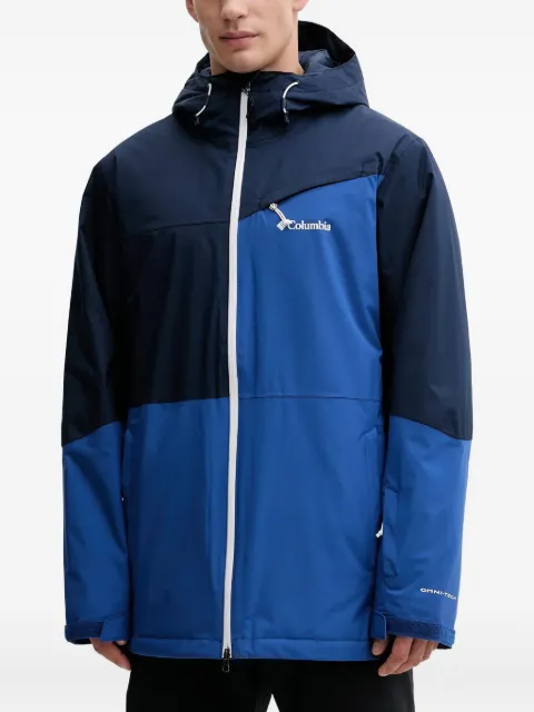 Columbia hooded colour-block ski jacket Blue 2113941