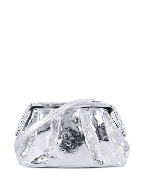 Themoirè Afrodite pleated metallic-effect clutch bag Silver TMFW25AFPI18