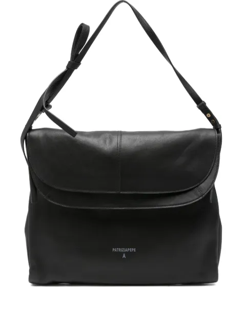 Patrizia Pepe flap-closure leather shoulder bag Black 8B0517L162K103
