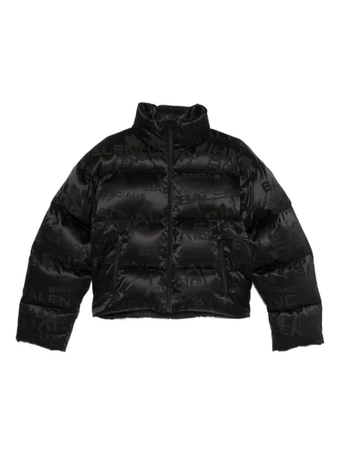 Balenciaga logo-print quilted puffer jacket Black 850867TTQ13