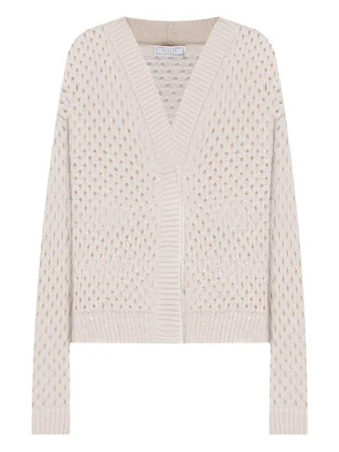 Peserico long-sleeve V-neck cardigan Neutrals S99643F05B9257