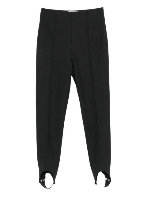 Plan C stirrup-detail trousers Grey PNCAG53LF0TW052