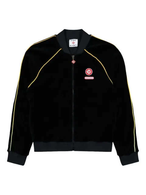 Casablanca logo-patch jacket Black MAW25JTP42101