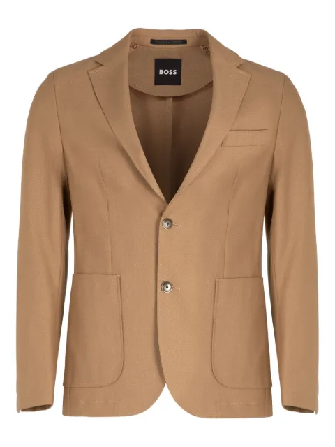BOSS double-breasted two-pocket blazer Brown 50546055