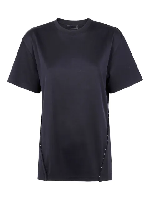 Mugler metallic-detail cotton T-shirt Black 25F3TS01206016