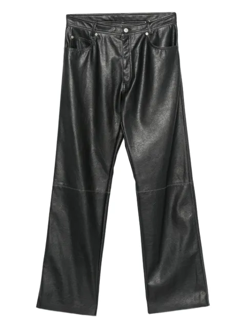 MM6 Maison Margiela leather-effect five-pocket trousers Black SH2LA0045M35455