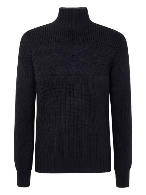 Zegna cable-knit high-neck sweater Black UGM59A2GCT420
