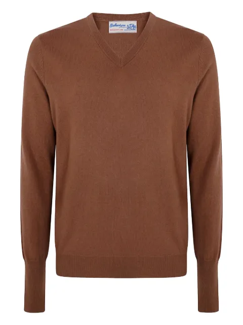 Ballantyne v-neck cashmere sweater Brown B2P00112K00097