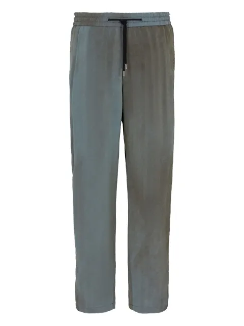 Giorgio Armani drawstring two-tone trousers Green GM001346TE14298