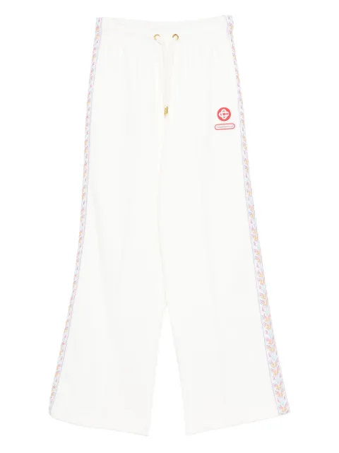 Casablanca floral-stripe track pants White WAW25JTR10105