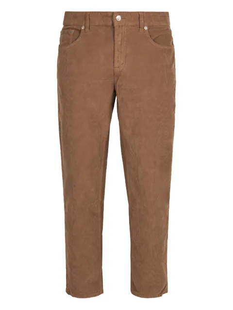 Department 5 logo-patch corduroy trousers Brown UP5271TS0023