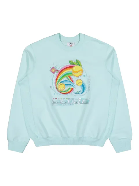 Casablanca Manga Tennis Ball sweatshirt Blue MAW25JTP29301