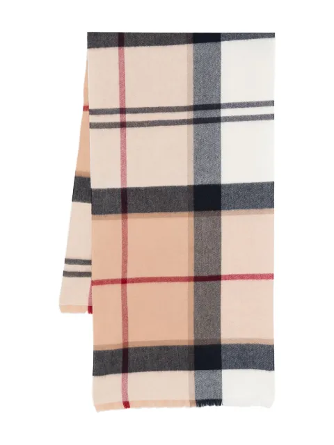 Barbour checked wool scarf Neutrals LSC0354BR51