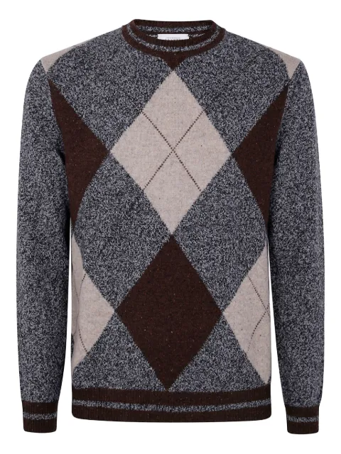 Ballantyne argyle-pattern wool sweater Grey B2P0007W007