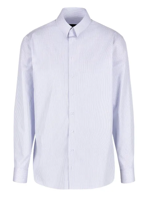 Giorgio Armani striped long-sleeved shirt White 1WGCCZ70T04ZH