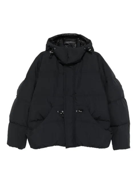 sacai hooded puffer coat Black 2503850M