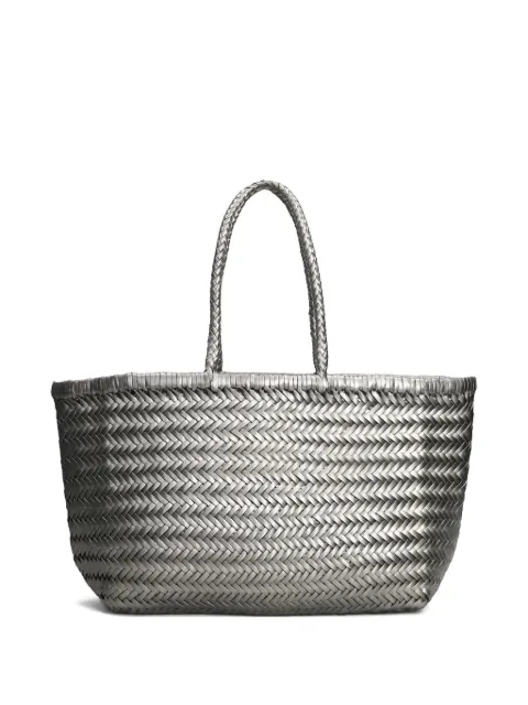 DRAGON DIFFUSION woven handle tote bag Silver 8810