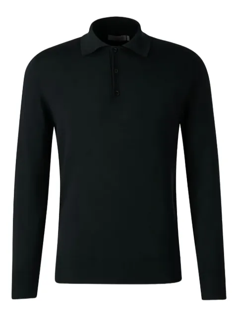 Canali long-sleeve polo shirt Black C0017MK01149
