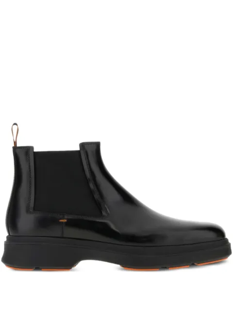 Santoni elastic-panel leather boots Black MGEF19169NEAXNTG