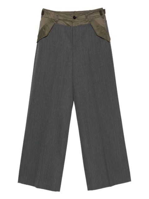 sacai pinstripe panelled trousers Grey 2508121
