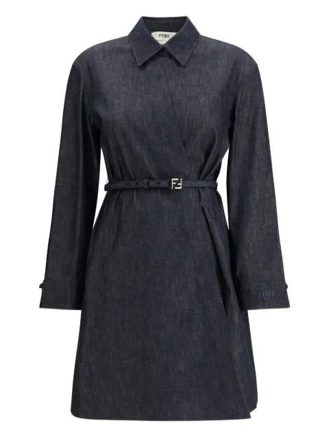 FENDI belted shirt dress Blue FLD565AVF2