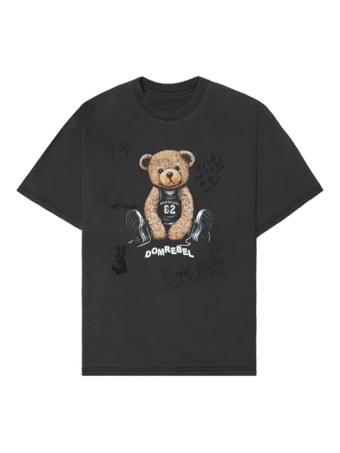DOMREBEL Play Sketch bear-print T-shirt Black PLAYSKETCHTEE