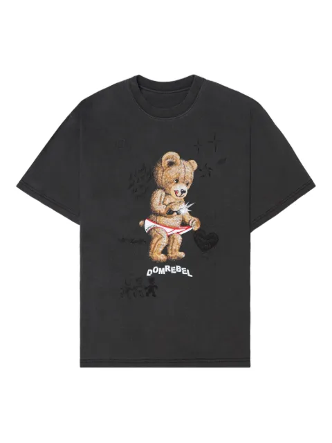 DOMREBEL Snap Sketch bear-print T-shirt Black SNAPSKETCHTEE