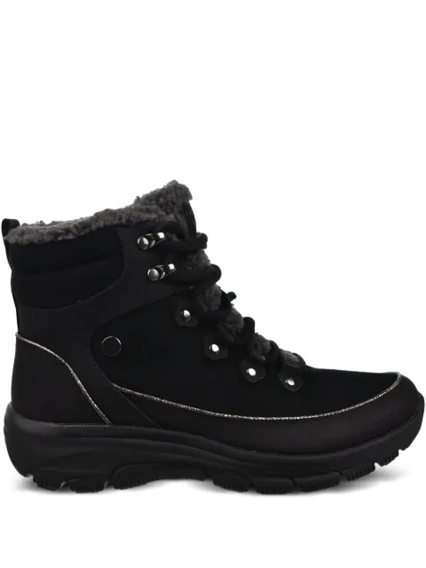 Skechers x Martha Stewart Easy Going suede lace-up hiking boots Black 188013BLK
