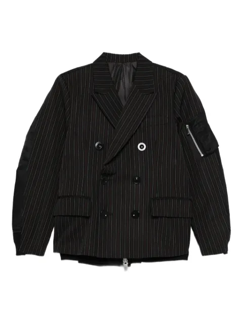 sacai pinstripe double-breasted jacket Black 2508119