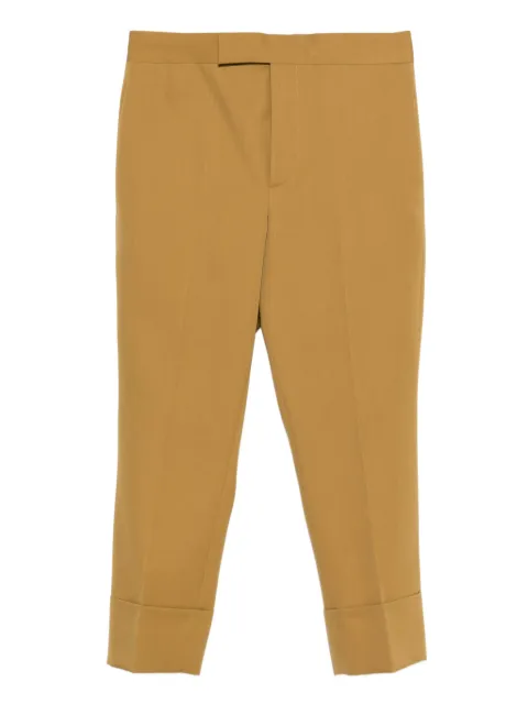 SAPIO gabardine cuffed trousers Brown FW25N7