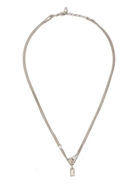 Alexander McQueen Skull brass necklace Silver 846583J161B