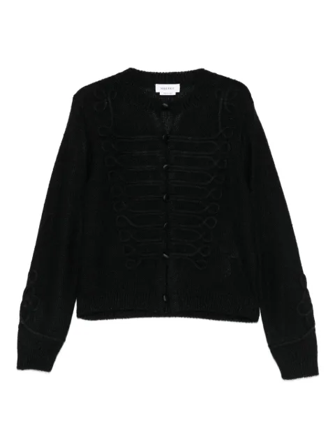 Alexander McQueen braided-detail button cardigan Black 849709Q1BFJ