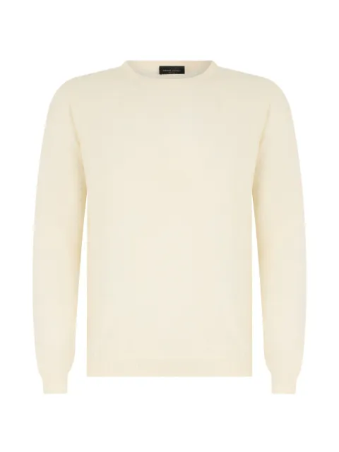 Roberto Collina crew-neck long-sleeve sweater Neutrals RB44001