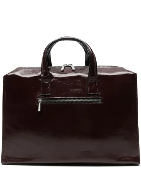 SAPIO leather top-handle tote bag Red FW25N62
