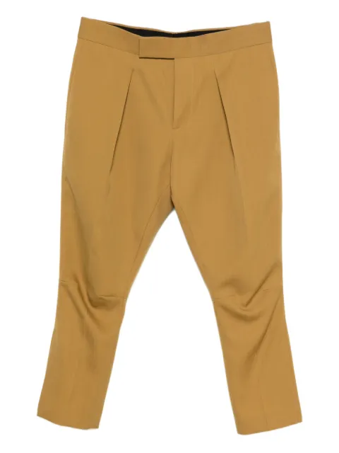 SAPIO pleated gabardine trousers Brown FW25N8