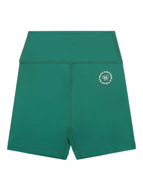 Sporty & Rich logo-embellished cycling shorts Green SH003621305GR032