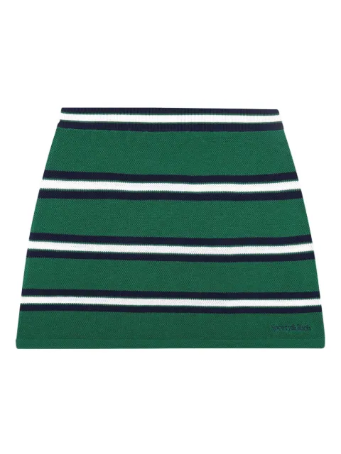 Sporty & Rich striped mini skirt Green SK016621300GR502
