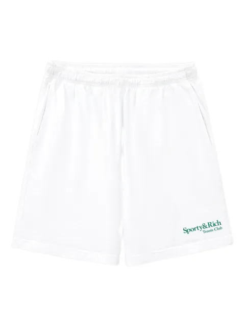 Sporty & Rich logo-detail shorts White SH039621425WH012
