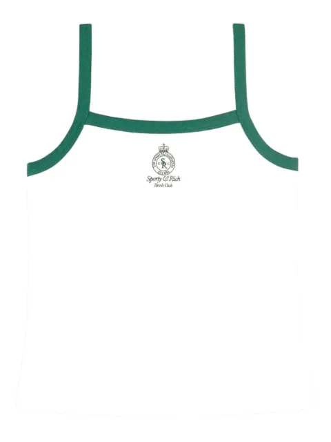 Sporty & Rich logo-print ribbed top White TO079621304WH272