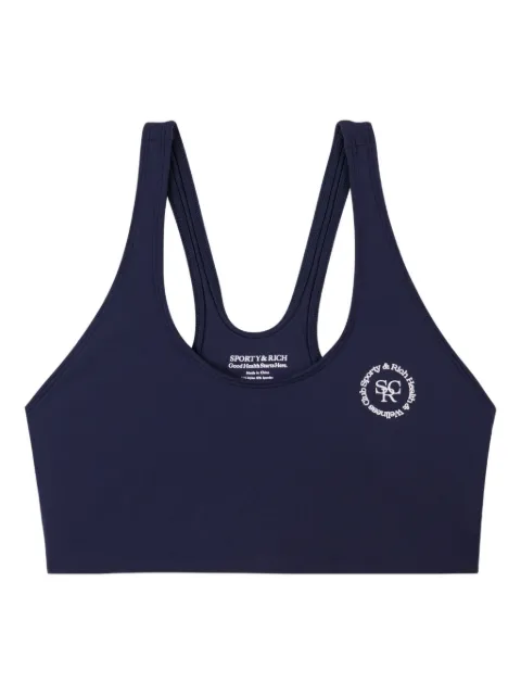 Sporty & Rich racer-back sports bra Blue TO003621305BL1062