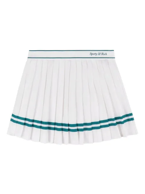 Sporty & Rich pleated stripe mini skirt White SK005621313WH272