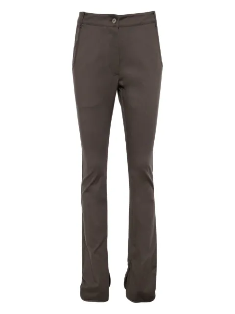 Low Classic slit hem slim-fit pants Brown LW253PT06BR