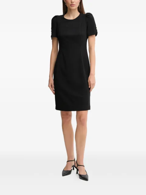 DKNY puff-sleeve button mini dress Black DD3I166A