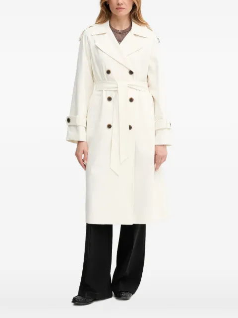 DKNY double-breasted belted coat Neutrals DLEMPQ97