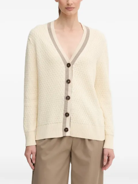 Gant button V-neck cardigan Neutrals 4805343