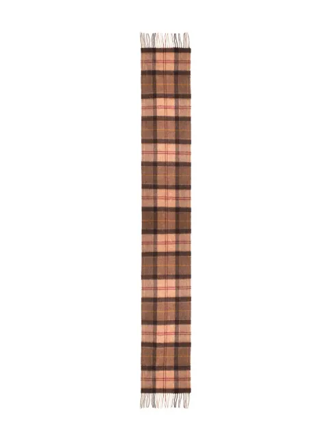 Barbour fringed plaid scarf Brown LSC0129LSC1TN91