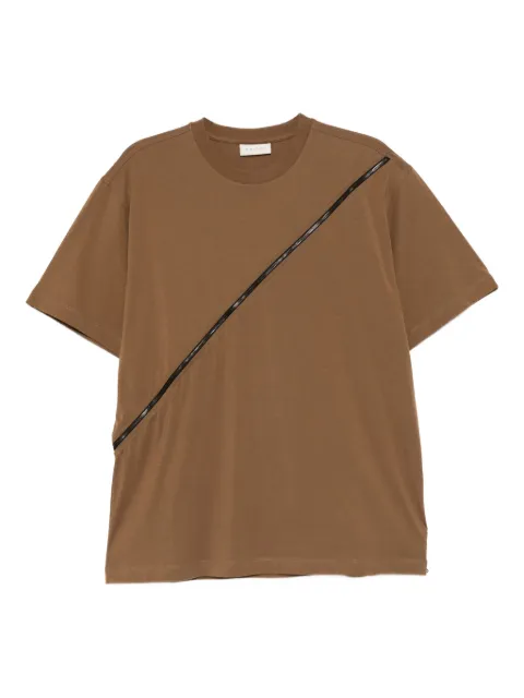 Qasimi spiral zip t-shirt Brown AW25JE11